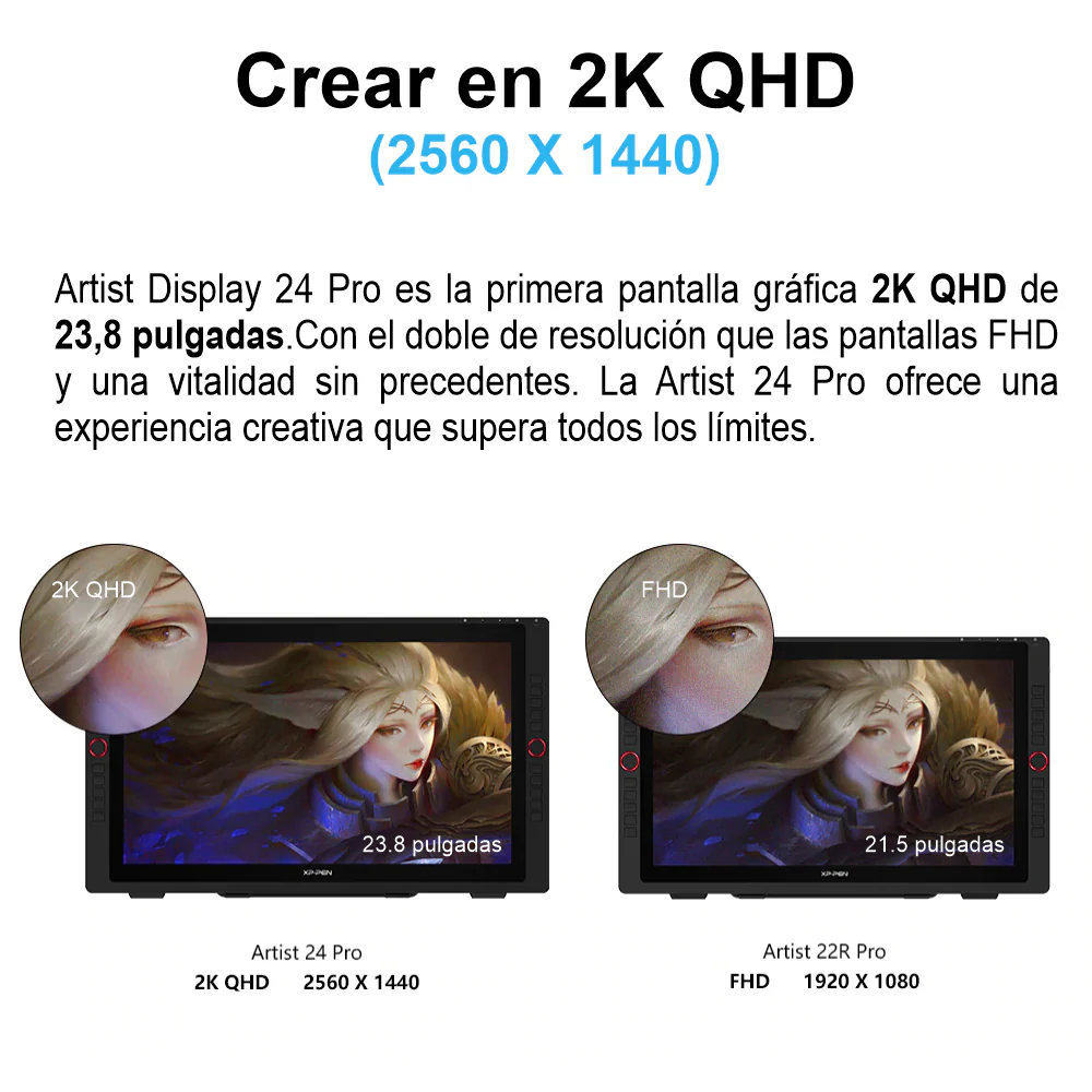 XP-PEN ARTIST 24 PRO PANTALLA GRÁFICA DE 23.8" 2K QHD IPS