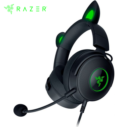 RAZER KRAKEN KITTY V2 PRO RGB AUDIFONOS USB CON OREJAS INTERCAMBIABLES Y MICRÓFONO DESMONTABLE