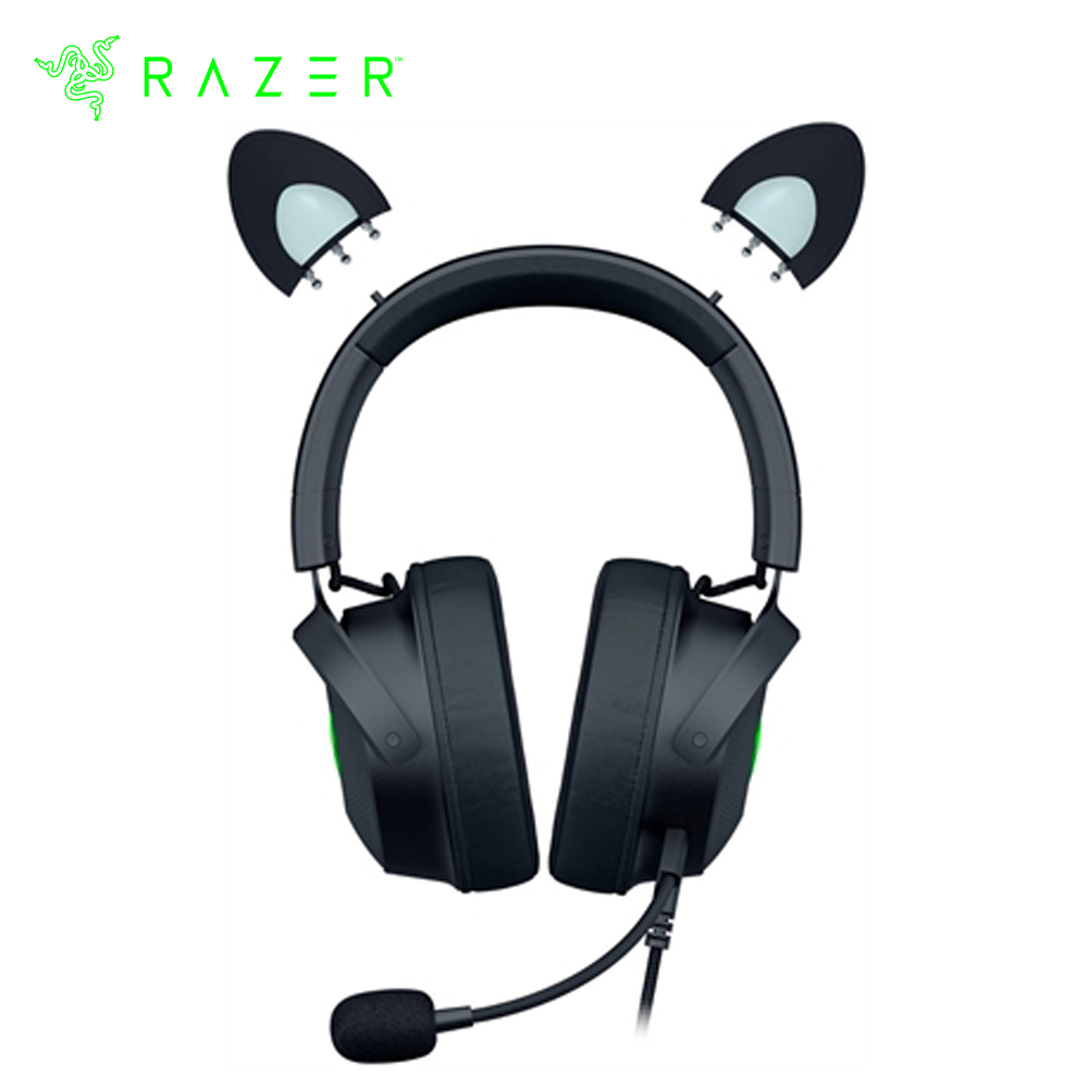 RAZER KRAKEN KITTY V2 PRO RGB AUDIFONOS USB CON OREJAS INTERCAMBIABLES Y MICRÓFONO DESMONTABLE