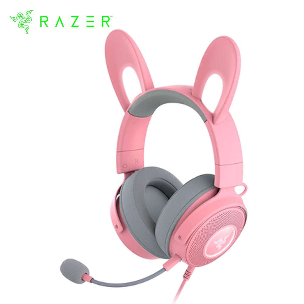RAZER KRAKEN KITTY V2 PRO RGB AUDIFONOS USB CON OREJAS INTERCAMBIABLES Y MICRÓFONO DESMONTABLE